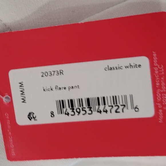 SPANX Silver Lining Polished Kick Flare Pants Classic White Size M - Picture 8 of 10